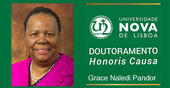 Doctor Honoris Causa Award to Grace Pandor at FCT NOVA, Minister of Science and 