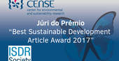 CENSE in the jury of the prize "Best Sustainable Development Article Award 2017"