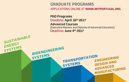Candidaturas para Programas de Doutoramento MIT Portugal 2017/18