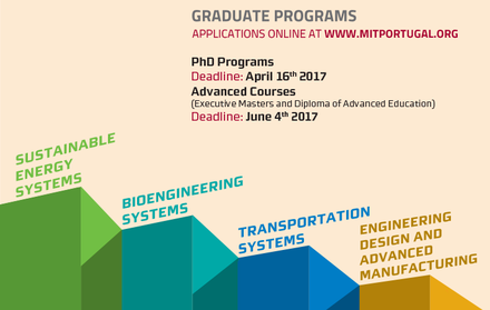 Applications for PhD Programs MIT Portugal 2017/18