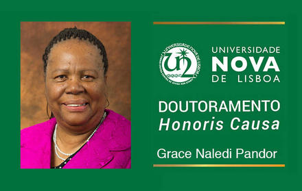 Doctor Honoris Causa Award to Grace Pandor at FCT NOVA, Minister of Science and 