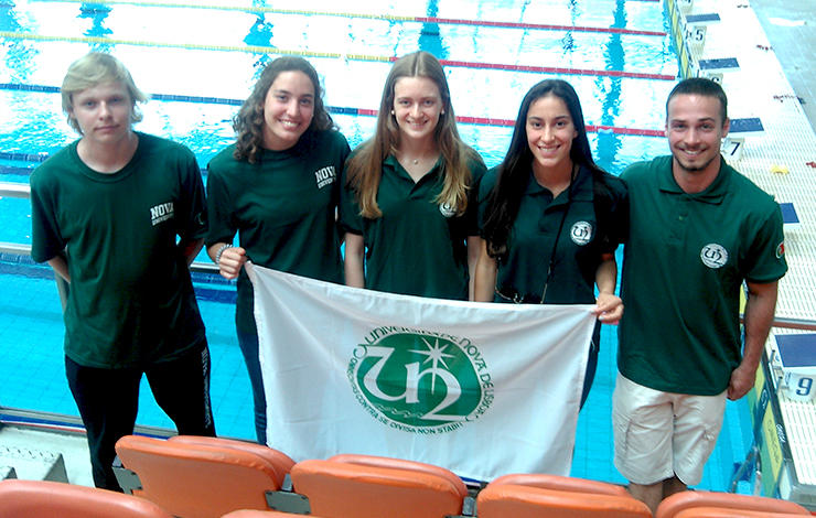 NOVA conquista ouro no CNU de Natação de Piscina longa